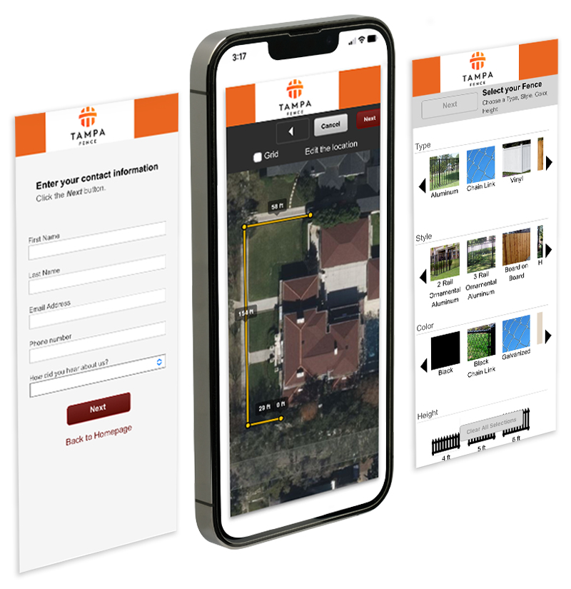 Fence estimate calculator in Tampa Florida